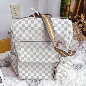 Checkered backpack